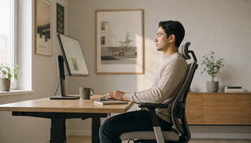 Can Angling Your Monitor Slightly Upward Help If You Have a Tendency to Slouch?