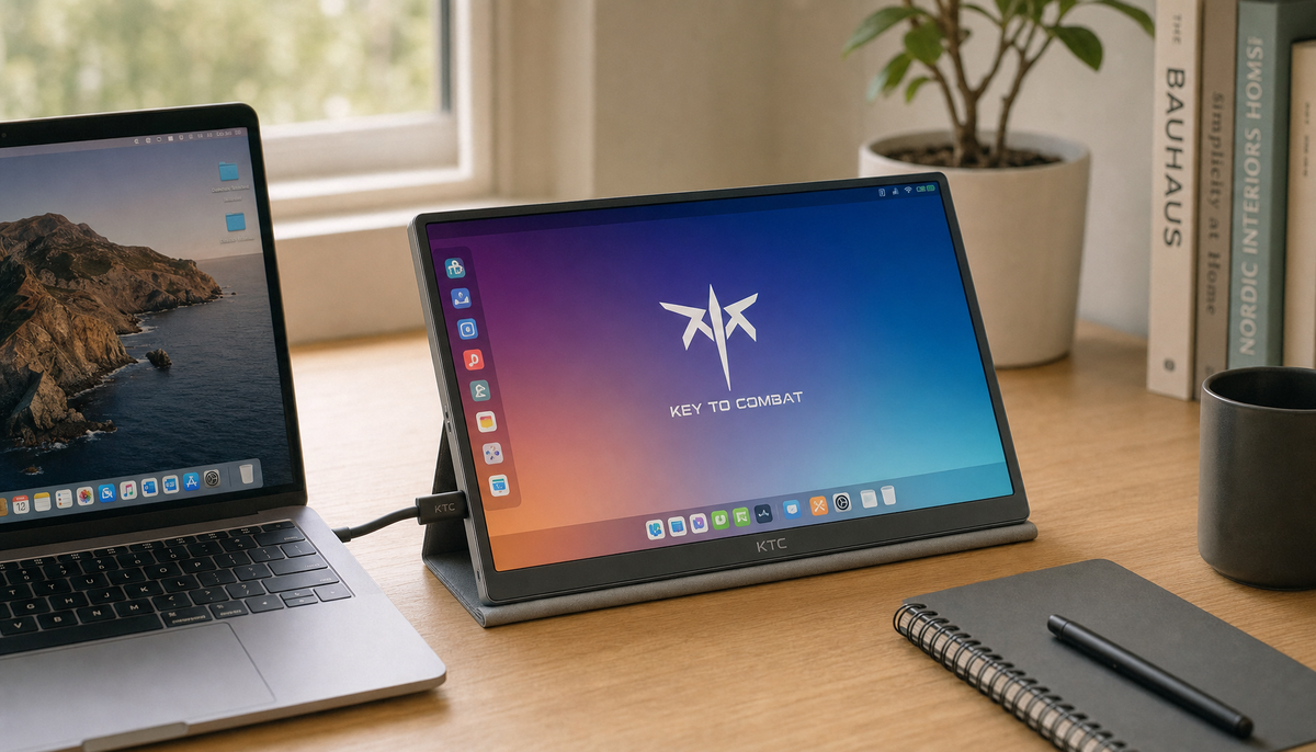 Portable touchscreen monitor connected to laptop via USB-C but showing no touch response after wake from sleep