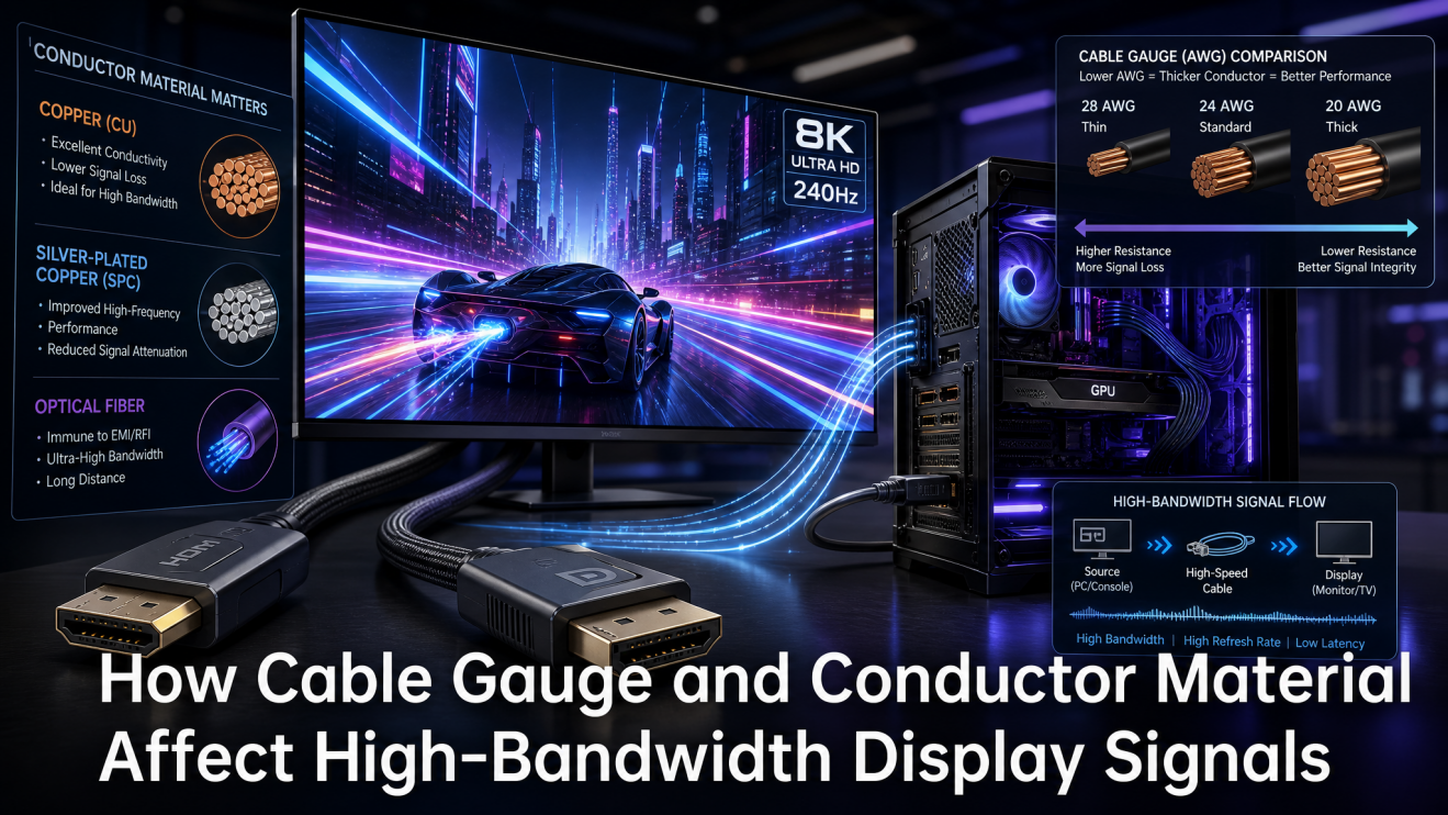 How Cable Gauge and Conductor Material Affect High-Bandwidth Display Signals