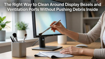The Right Way to Clean Around Display Bezels and Ventilation Ports Without Pushi
