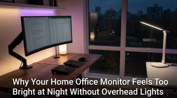 Why Your Home Office Monitor Feels Too Bright at Night Without Overhead Lights