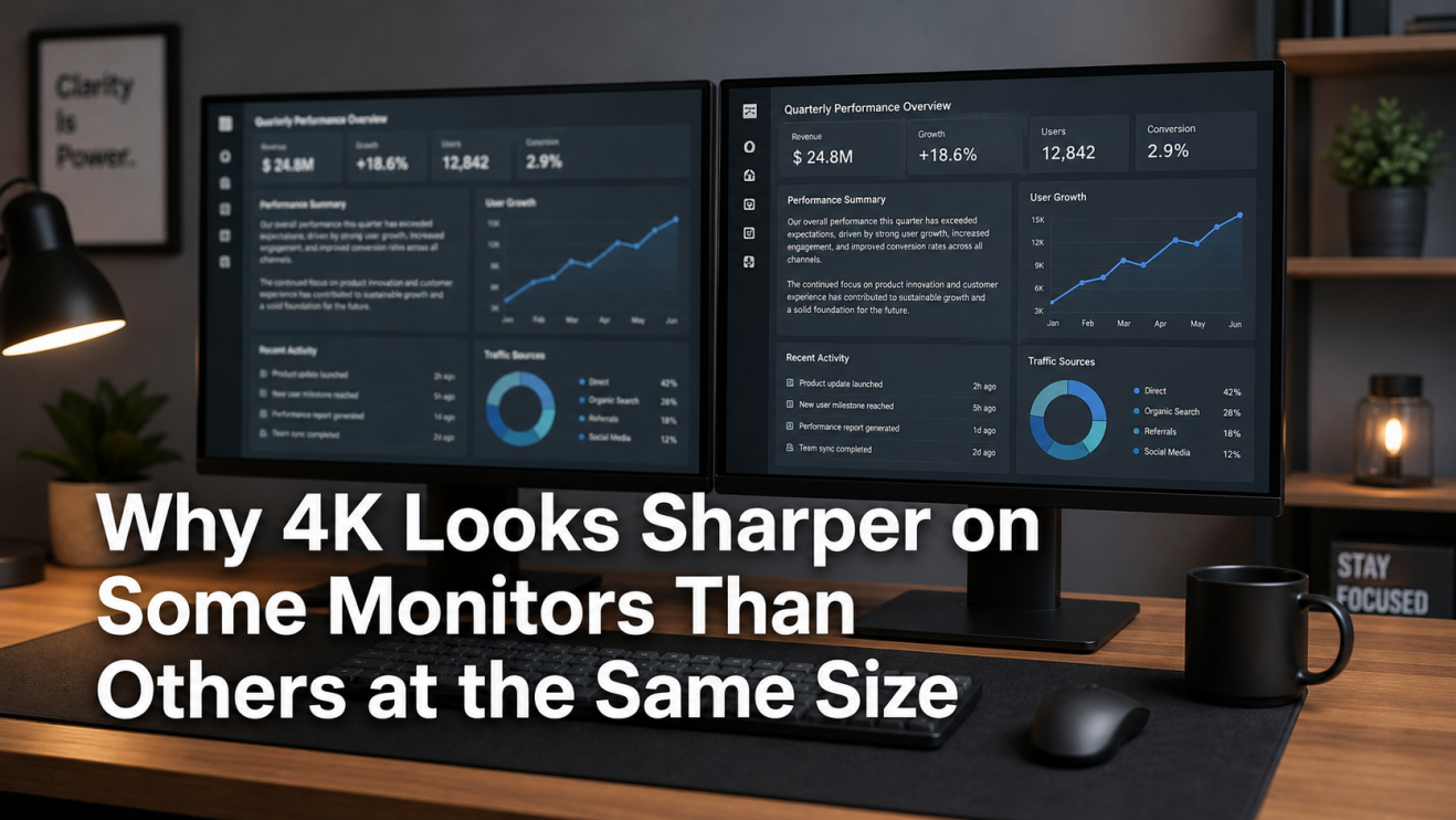 Why 4K Looks Sharper on Some Monitors Than Others at the Same Size