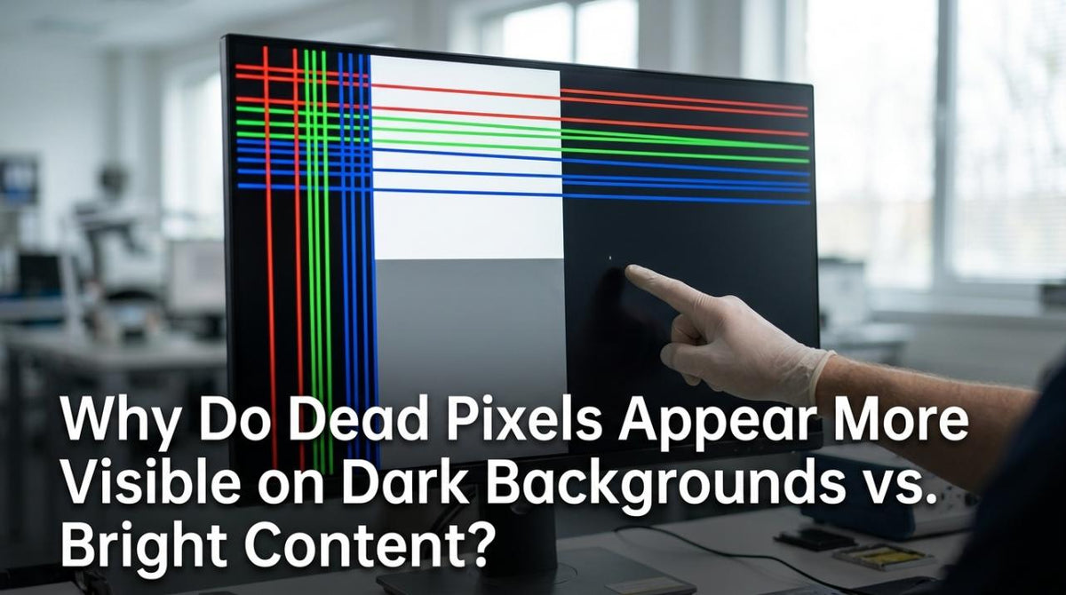 Why Do Dead Pixels Appear More Visible on Dark Backgrounds vs. Bright Content?