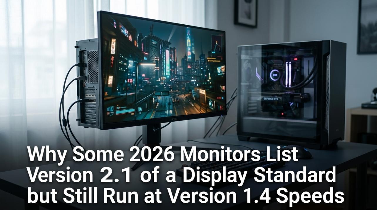 Why Some 2026 Monitors List Version 2.1 of a Display Standard but Still Run at Version 1.4 Speeds