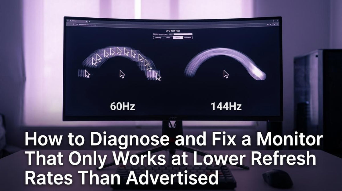 How to Diagnose and Fix a Monitor That Only Works at Lower Refresh Rates Than Advertised