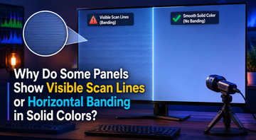 Why Do Some Panels Show Visible Scan Lines or Horizontal Banding in Solid Colors?