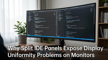 Why Split IDE Panels Expose Display Uniformity Problems on Monitors