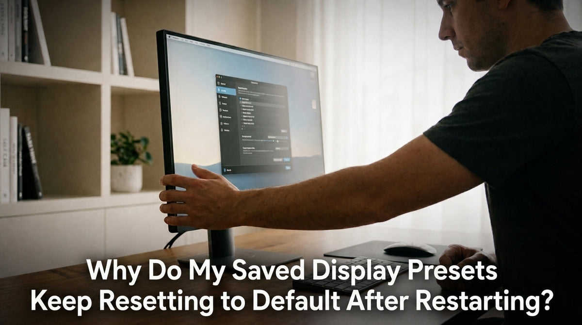 Why Do My Saved Display Presets Keep Resetting to Default After Restarting?