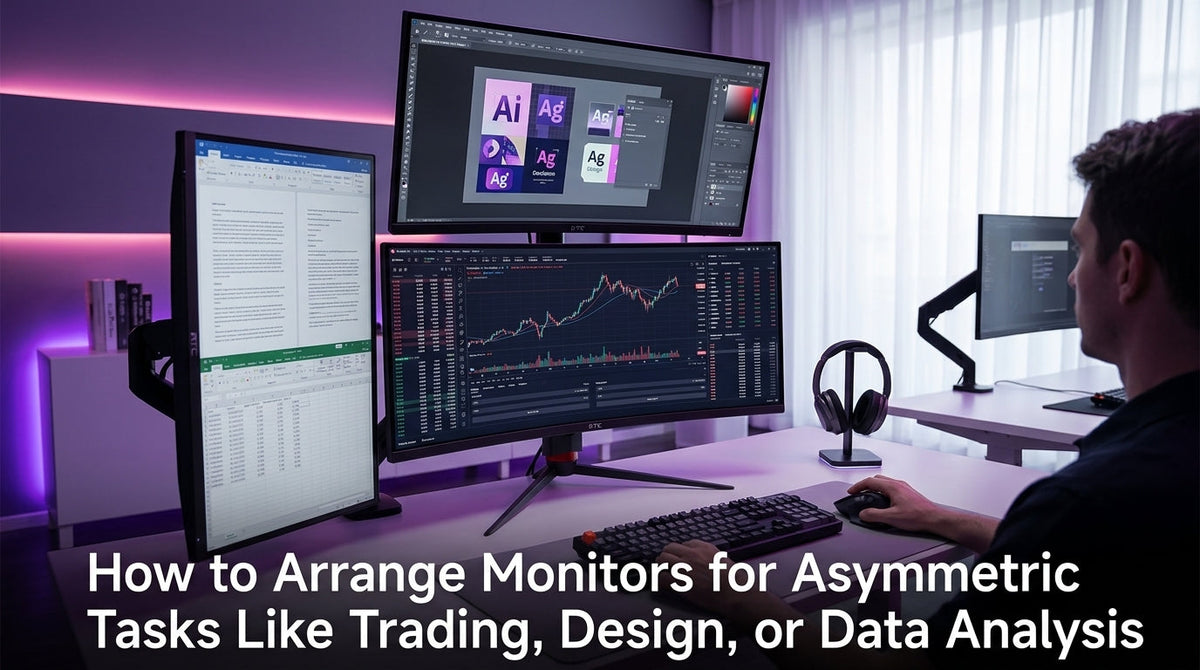 How to Arrange Monitors for Asymmetric Tasks Like Trading, Design, or Data Analysis