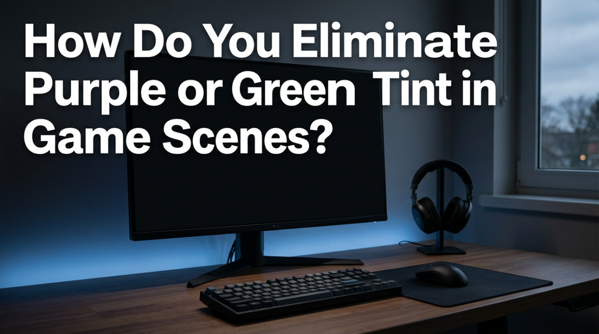 How Do You Eliminate Purple or Green Tint in Dark Game Scenes?