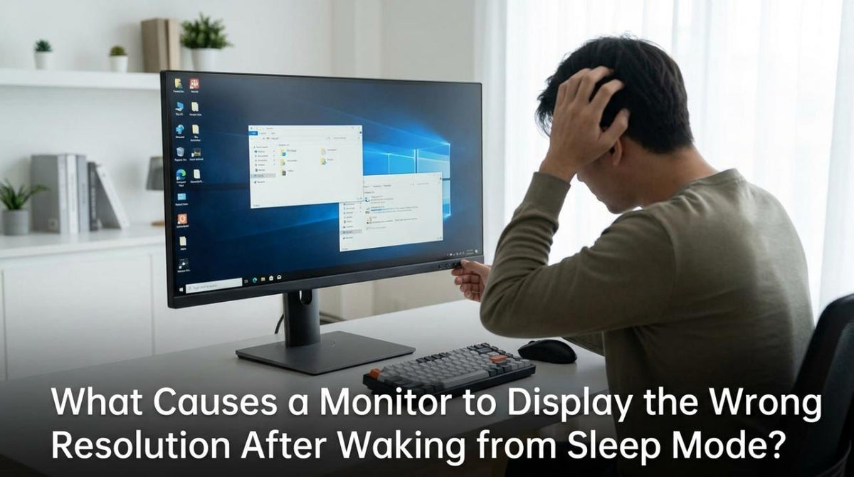 What Causes a Monitor to Display the Wrong Resolution After Waking from Sleep Mode?