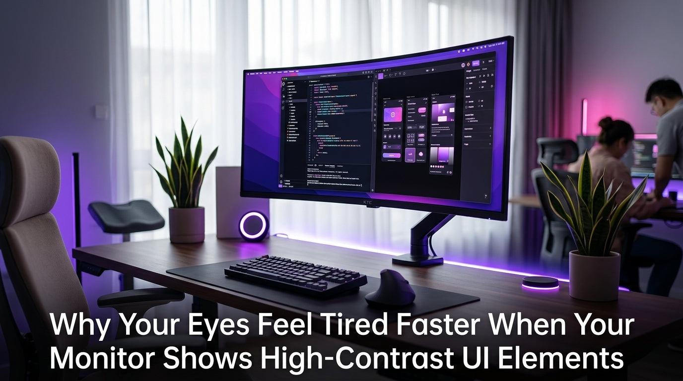 Why Your Eyes Feel Tired Faster When Your Monitor Shows High-Contrast UI Elements