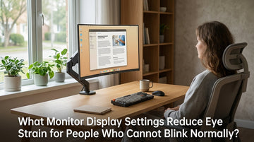 What Monitor Display Settings Reduce Eye Strain for People Who Cannot Blink Normally?