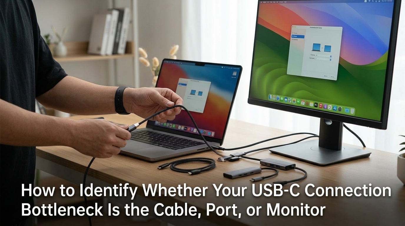 How to Identify Whether Your USB-C Connection Bottleneck Is the Cable, Port, or Monitor