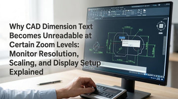 Why CAD Dimension Text Becomes Unreadable at Certain Zoom Levels: Monitor Resolution, Scaling, and Display Setup Explained