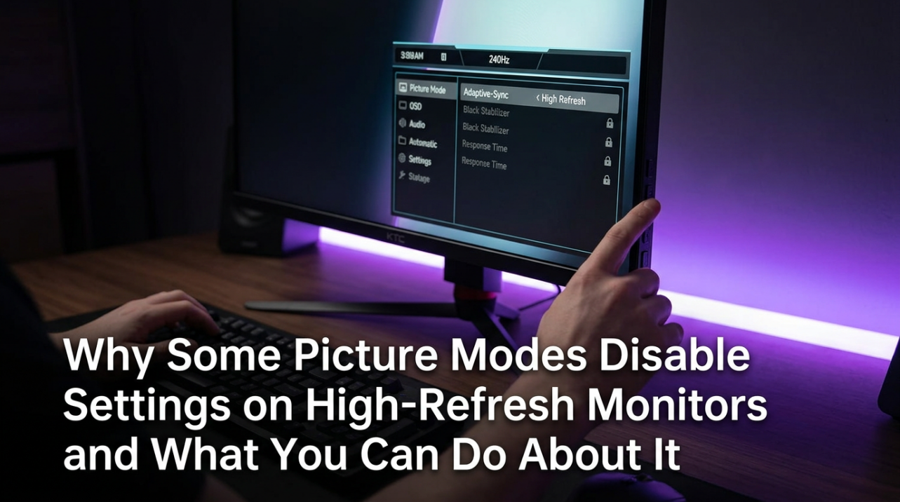 Why Some Picture Modes Disable Settings on High-Refresh Monitors and What You Can Do About It