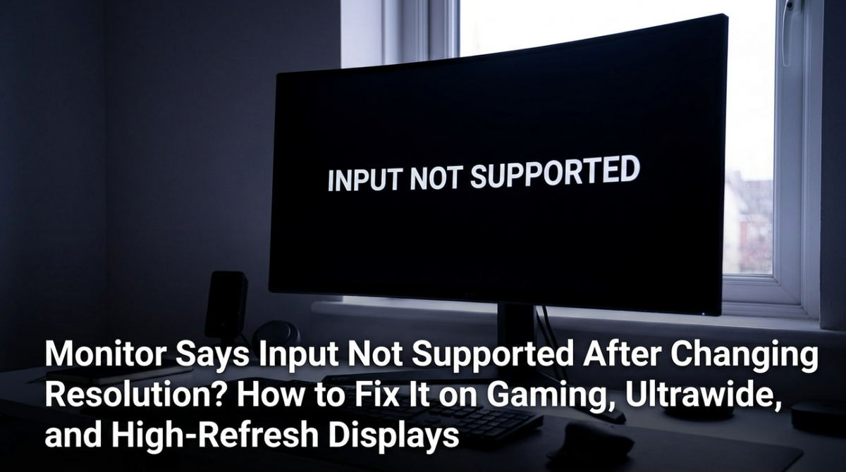 Monitor Says Input Not Supported After Changing Resolution? How to Fix It on Gaming, Ultrawide, and High-Refresh Displays