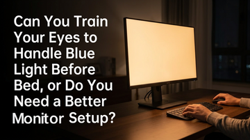 Can You Train Your Eyes to Handle Blue Light Before Bed, or Do You Need a Better Monitor Setup?