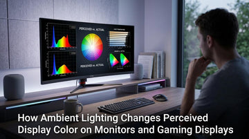 How Ambient Lighting Changes Perceived Display Color on Monitors and Gaming Displays