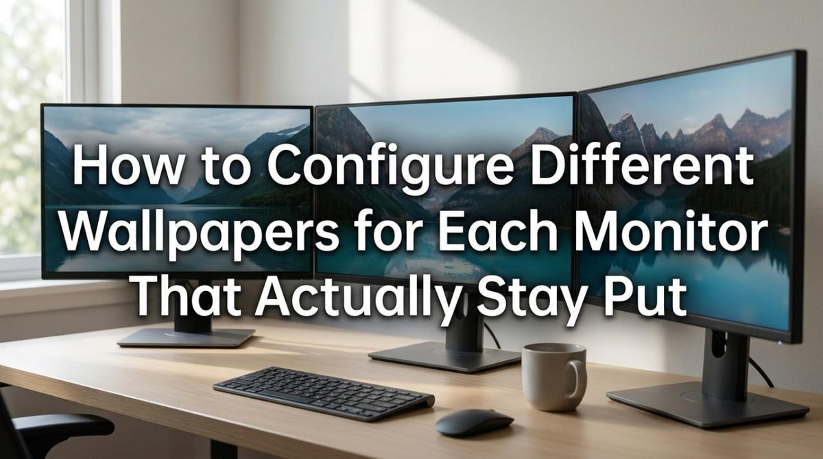 How to Configure Different Wallpapers for Each Monitor That Actually Stay Put