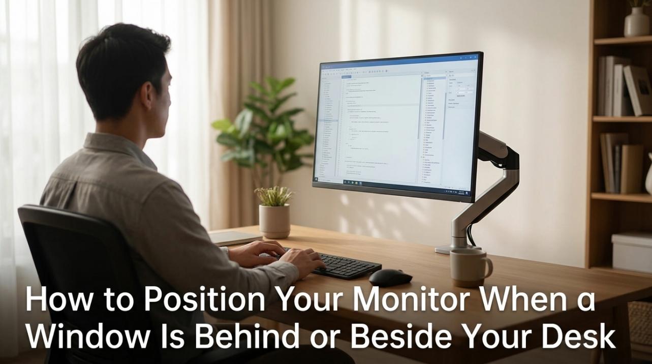 How to Position Your Monitor When a Window Is Behind or Beside Your Desk