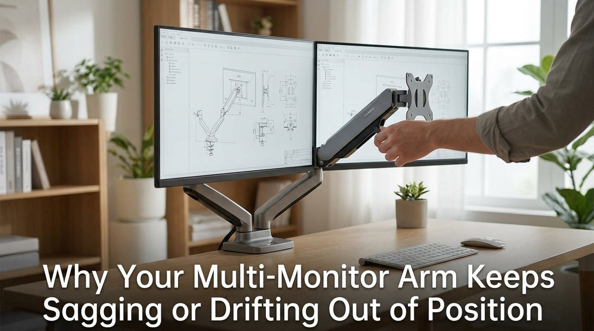 Why Your Multi-Monitor Arm Keeps Sagging or Drifting Out of Position