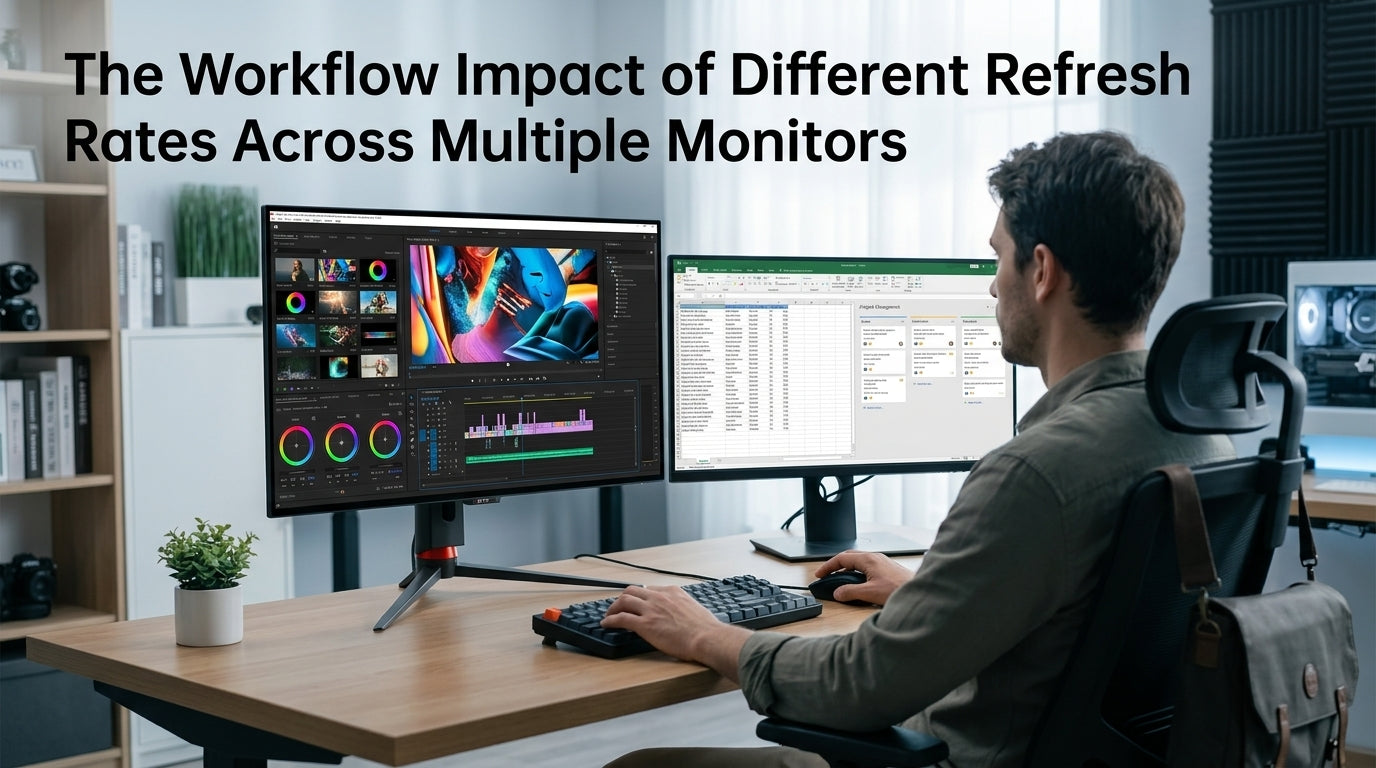 The Workflow Impact of Different Refresh Rates Across Multiple Monitors