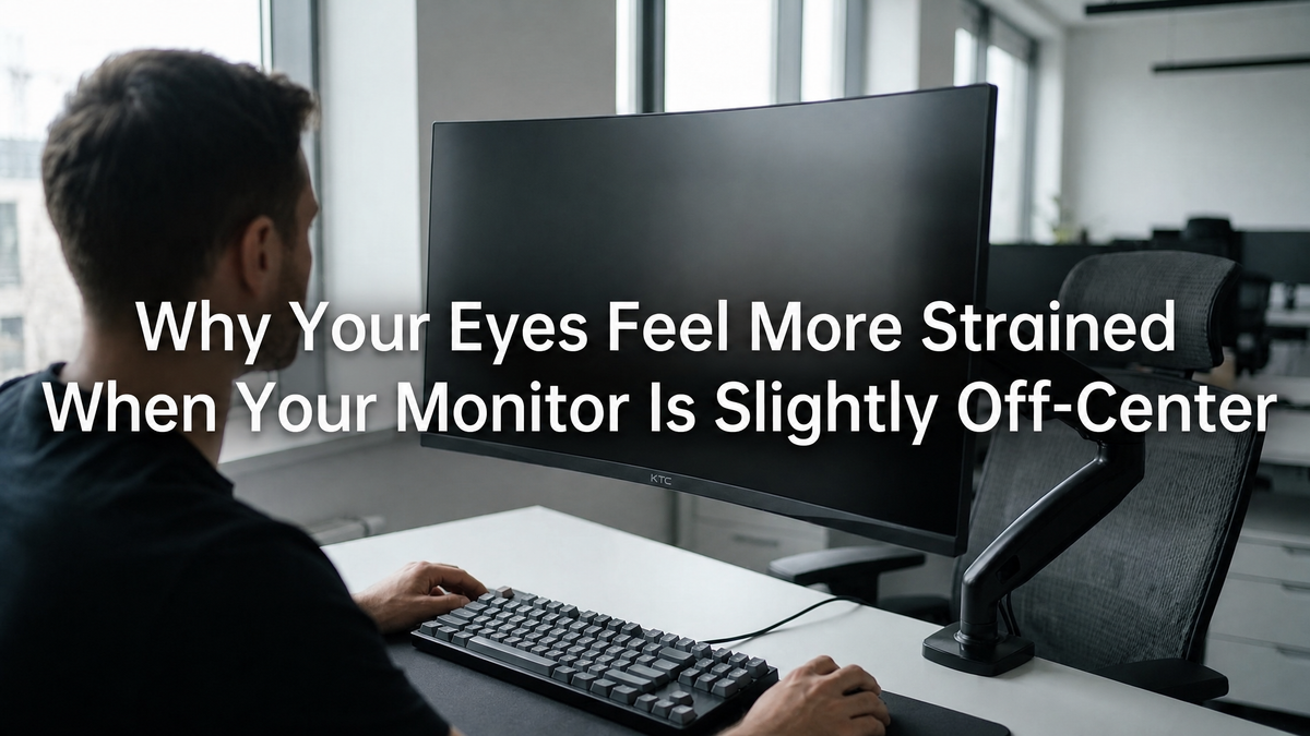 Off-Center Monitor: The Cause of Your Eye & Neck Strain