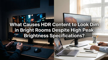 What Causes HDR Content to Look Dim in Bright Rooms Despite High Peak Brightness Specifications?