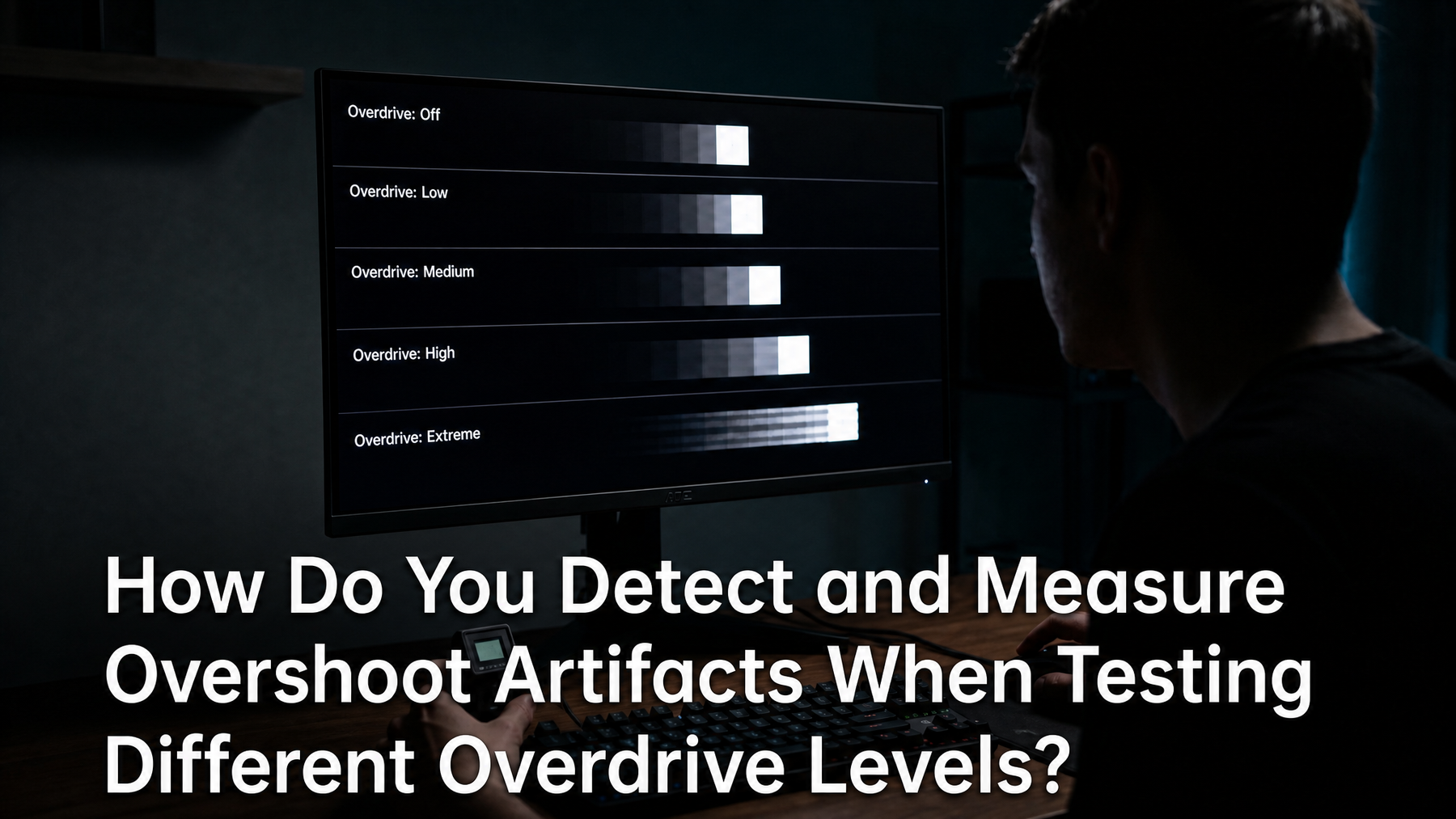 How Do You Detect and Measure Overshoot Artifacts When Testing Different Overdrive Levels?
