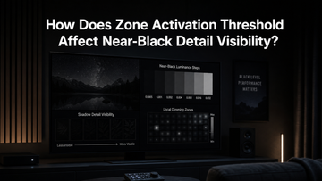 How Does Zone Activation Threshold Affect Near-Black Detail Visibility?