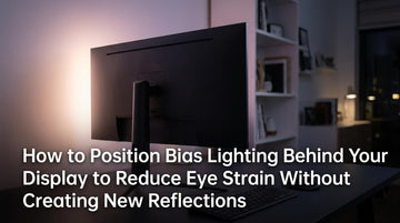 How to Position Bias Lighting Behind Your Display to Reduce Eye Strain Without Creating New Reflections
