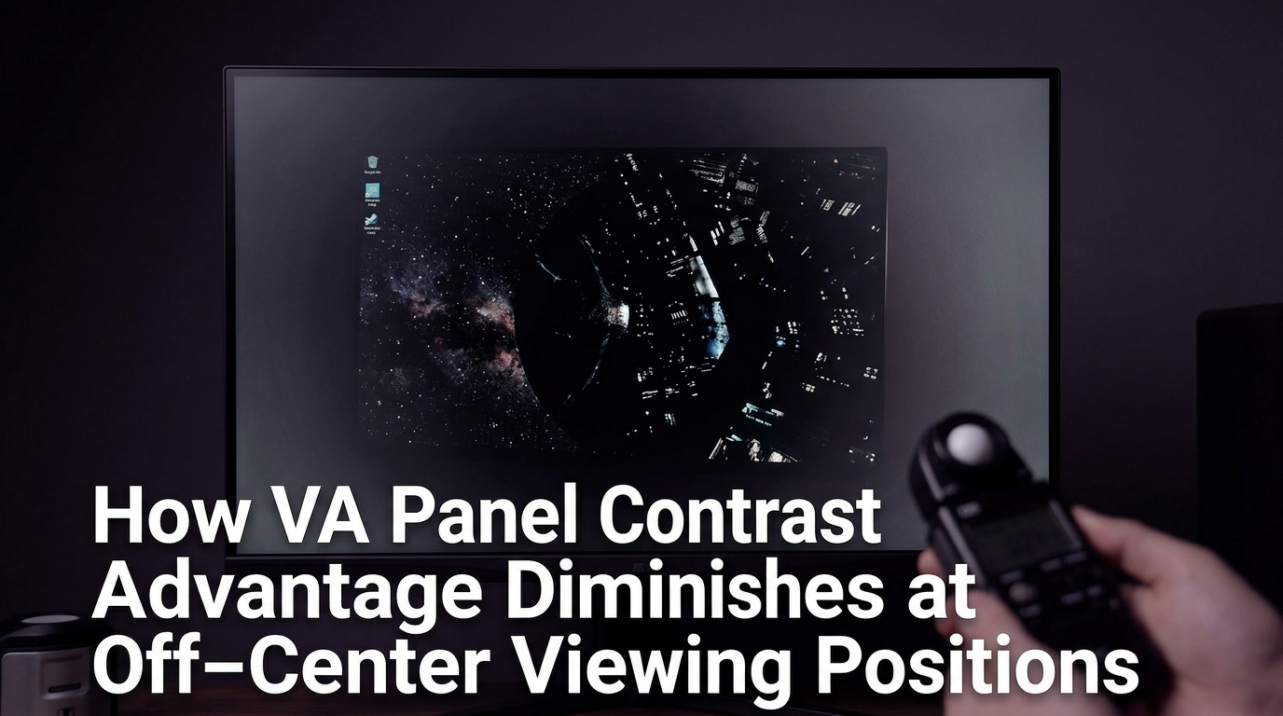 How VA Panel Contrast Advantage Diminishes at Off-Center Viewing Positions