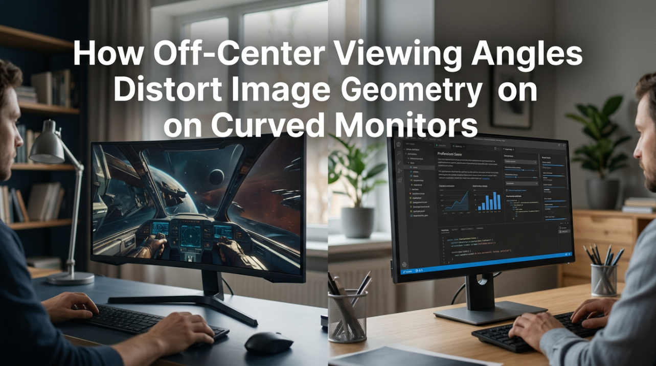 How Off-Center Viewing Angles Distort Image Geometry on Curved Monitors