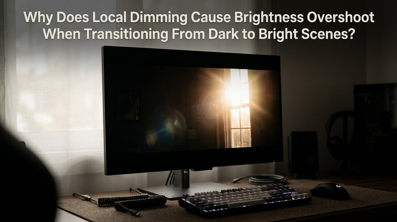 Why Does Local Dimming Cause Brightness Overshoot When Transitioning From Dark to Bright Scenes?
