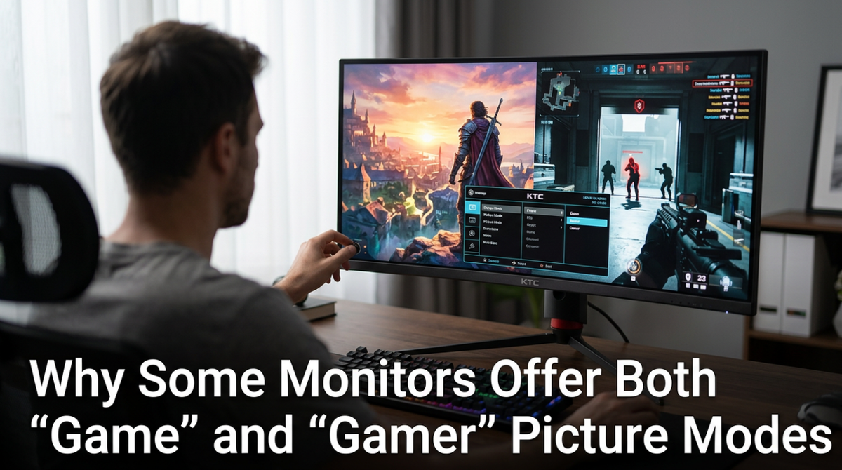 Why Some Monitors Offer Both “Game” and “Gamer” Picture Modes
