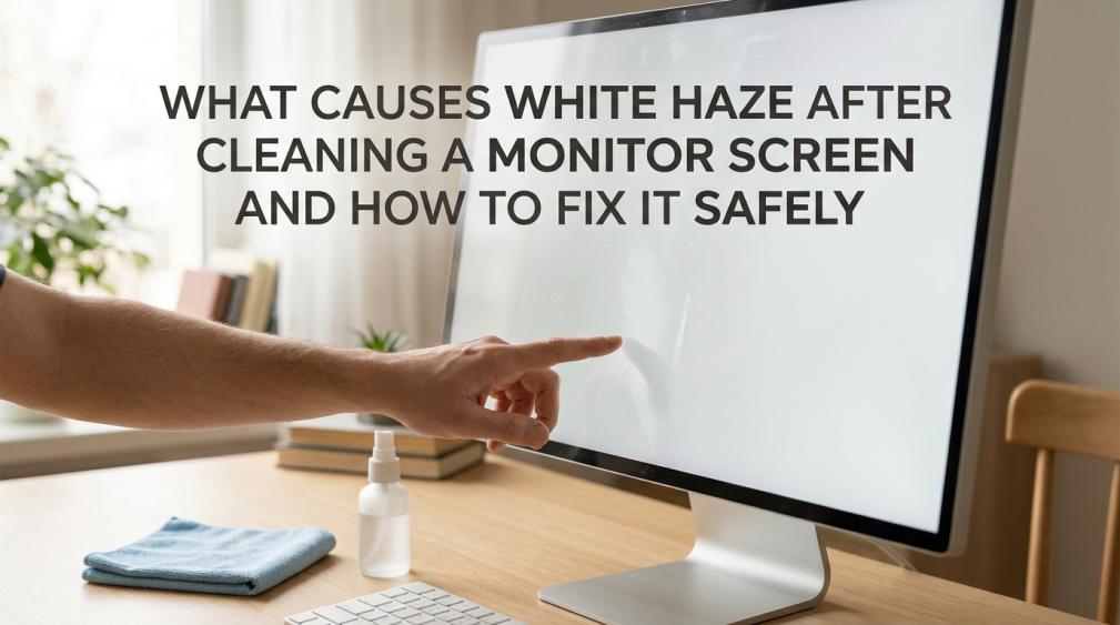 What Causes White Haze After Cleaning a Monitor Screen and How to Fix It Safely