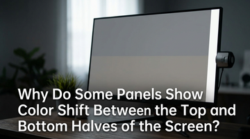 Why Do Some Panels Show Color Shift Between the Top and Bottom Halves of the Screen?