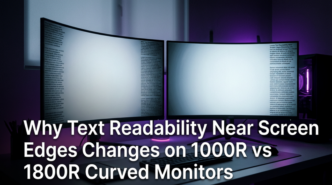 Why Text Readability Near Screen Edges Changes on 1000R vs 1800R Curved Monitors