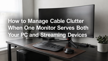 How to Manage Cable Clutter When One Monitor Serves Both Your PC and Streaming Devices