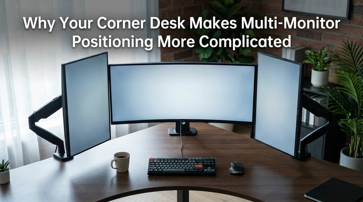 Why Your Corner Desk Makes Multi-Monitor Positioning More Complicated