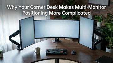 Why Your Corner Desk Makes Multi-Monitor Positioning More Complicated