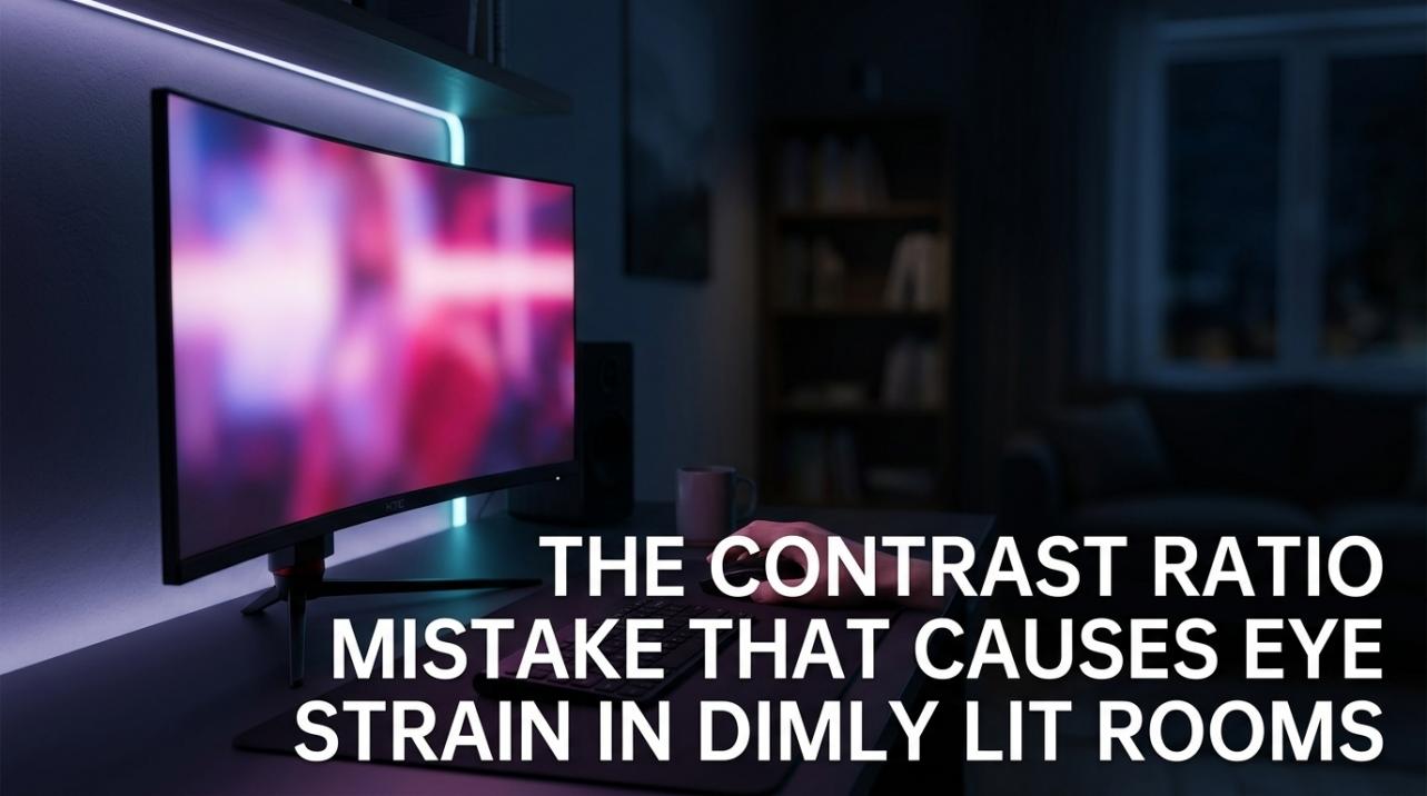 The Contrast Ratio Mistake That Causes Eye Strain in Dimly Lit Rooms