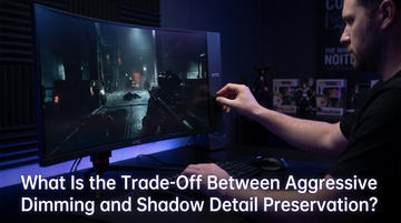 What Is the Trade-Off Between Aggressive Dimming and Shadow Detail Preservation?