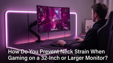 How Do You Prevent Neck Strain When Gaming on a 32-Inch or Larger Monitor?