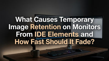 What Causes Temporary Image Retention on Monitors From IDE Elements and How Fast Should It Fade?