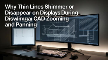 Why Thin Lines Shimmer or Disappear on Displays During CAD Zooming and Panning