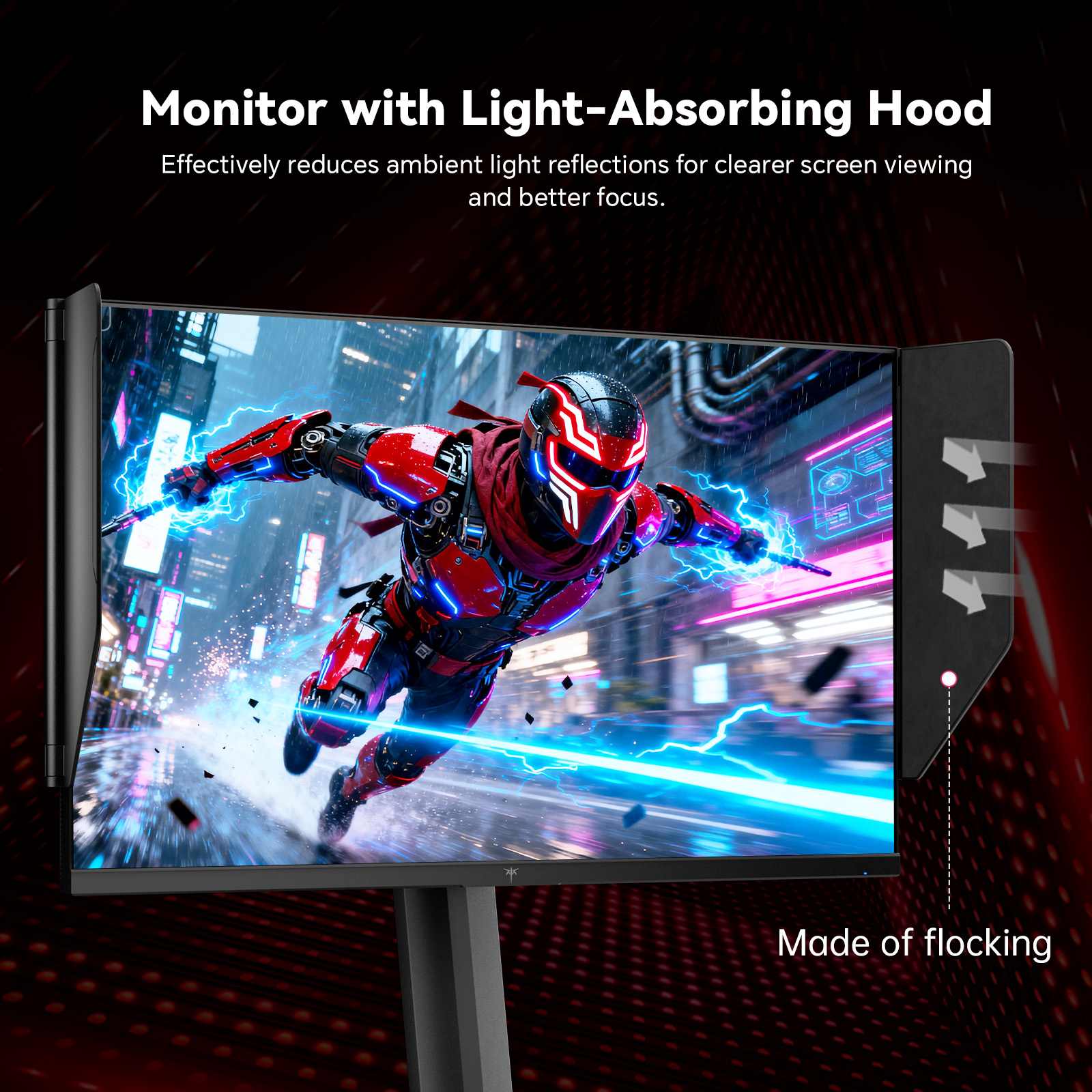 KTC 24.1-inch FHD gaming monitor with shield hood, 400Hz 0.5ms Fast TN display