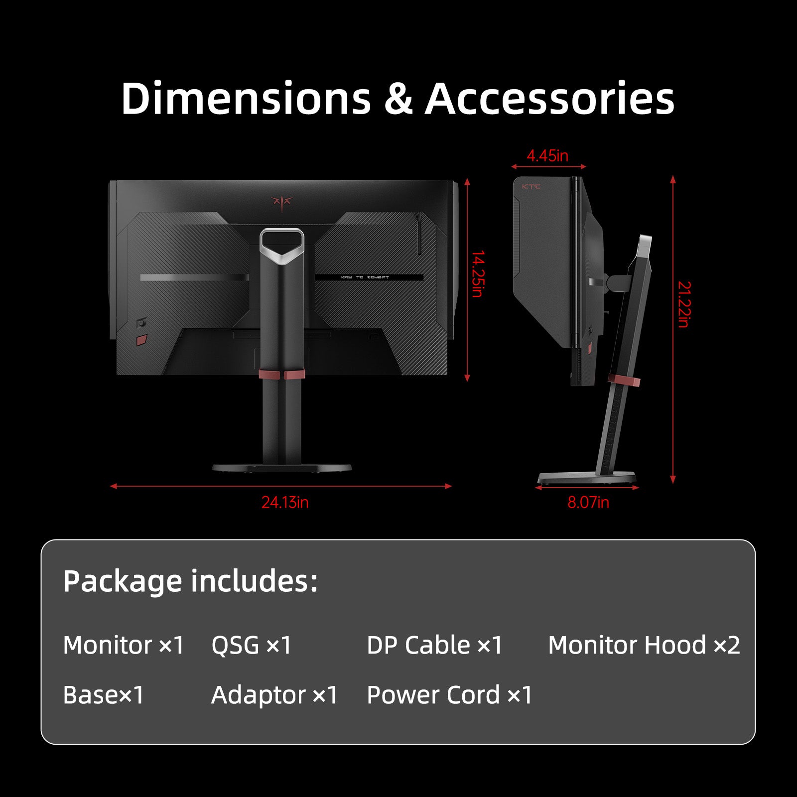 KTC 27" 2K 210Hz wtih Shielding Hood Gaming monitor丨27M1