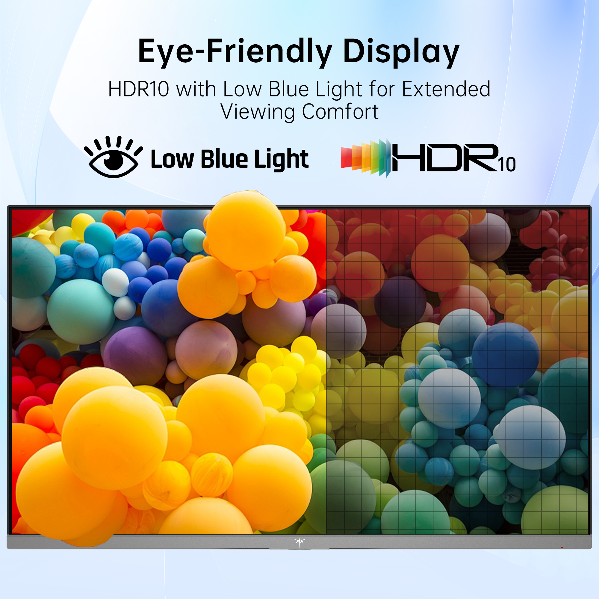 KTC 4K Smart Monitor with Eye-Friendly Display, featuring HDR10 and Low Blue Light for extended viewing comfort.